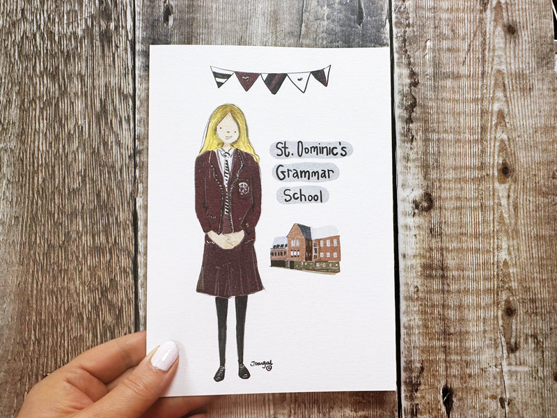 A5 Secondary School Personalised Card/Print