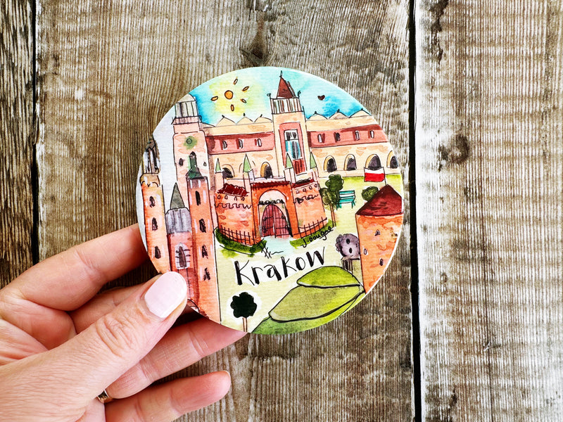 Krakow Poland Ceramic Coaster