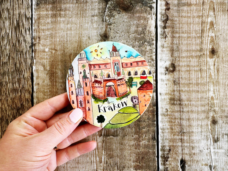 Krakow Poland Ceramic Coaster