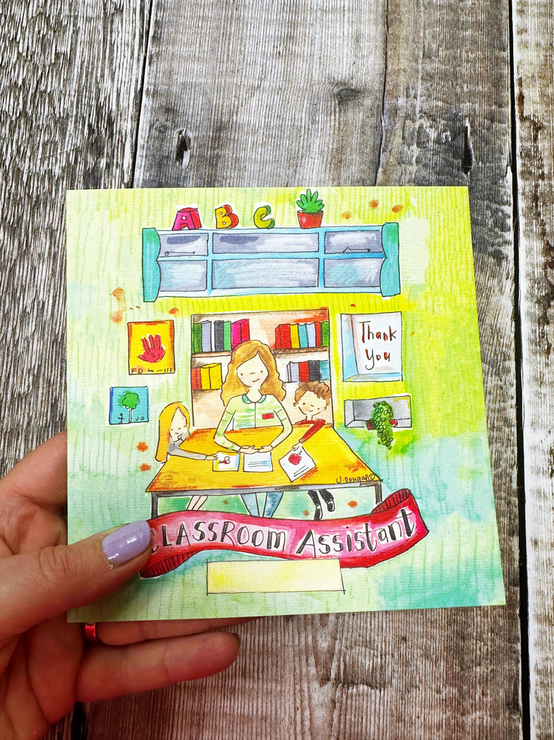 Classroom Assistant Full Design Card - Personalised