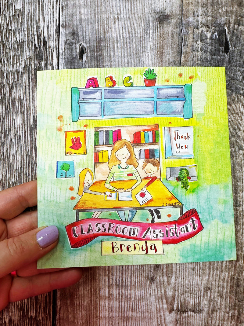 Classroom Assistant Full Design Card - Personalised