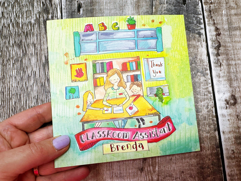 Classroom Assistant Full Design Card - Personalised