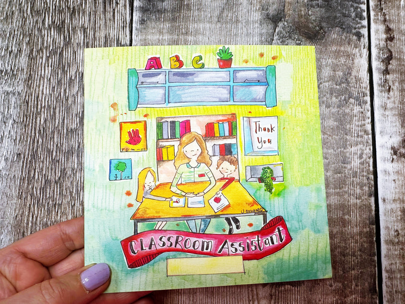 Classroom Assistant Full Design Card - Personalised