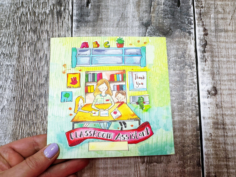 Classroom Assistant Full Design Card - Personalised