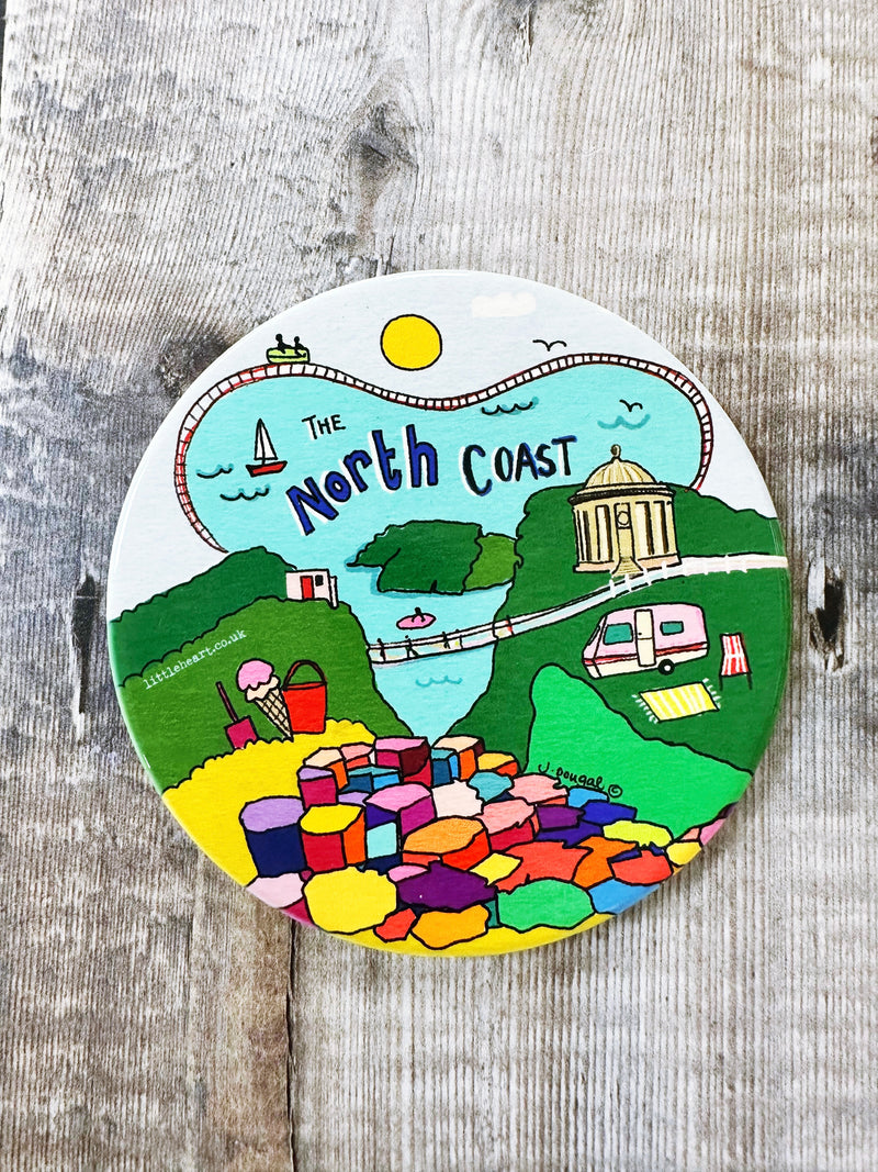 The North Coast Round Ceramic Coaster