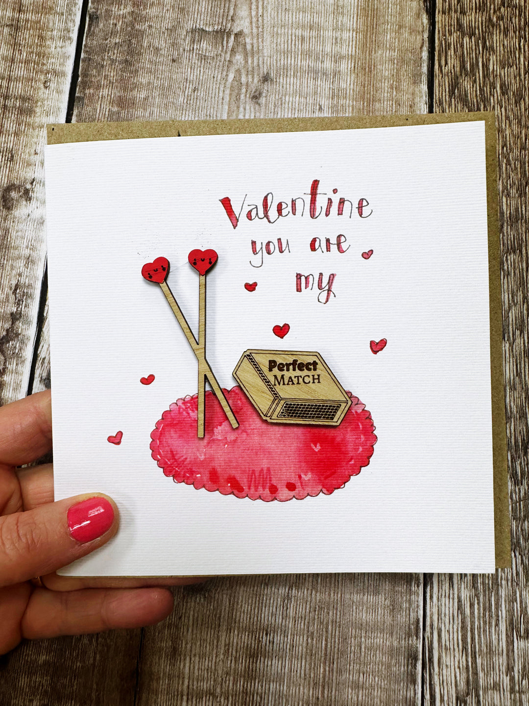 Perfect Match Laser embellished Card - Personalised
