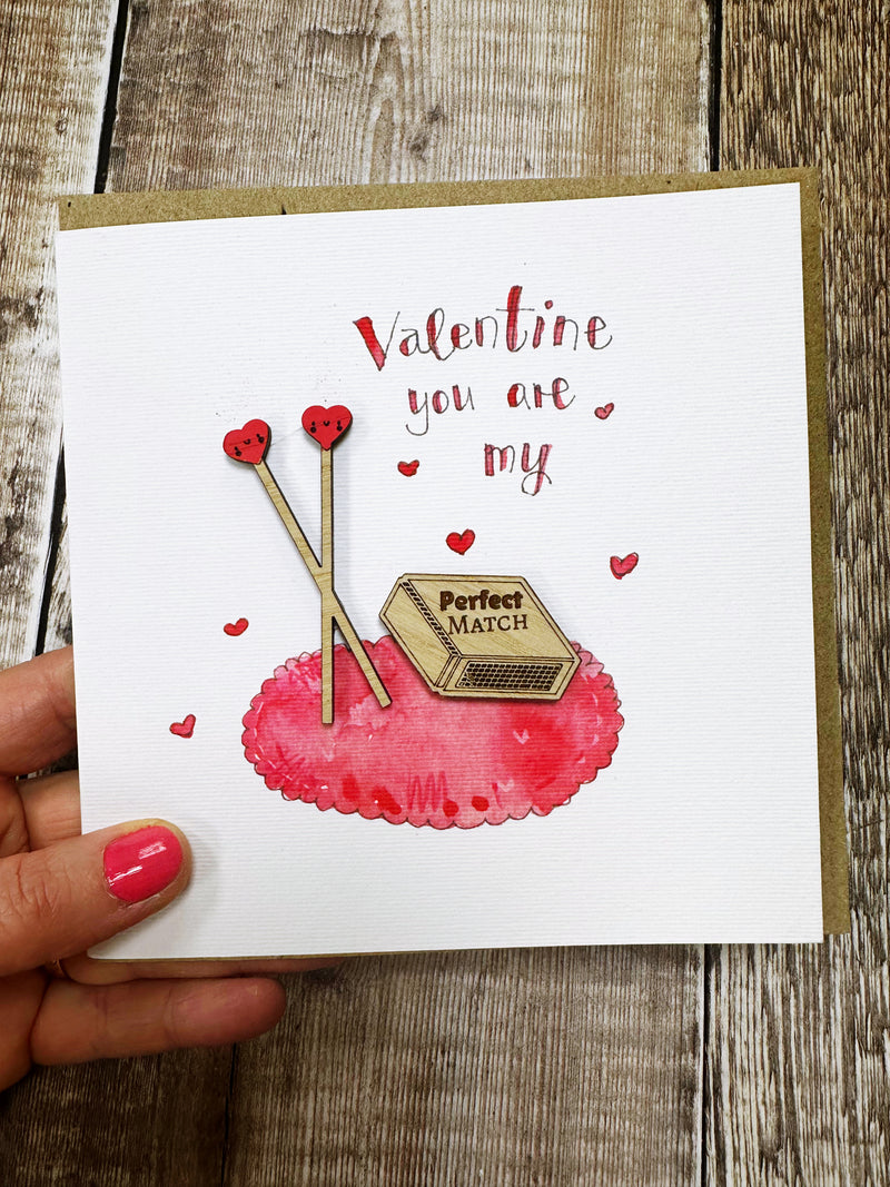 Perfect Match Laser embellished Card - Personalised