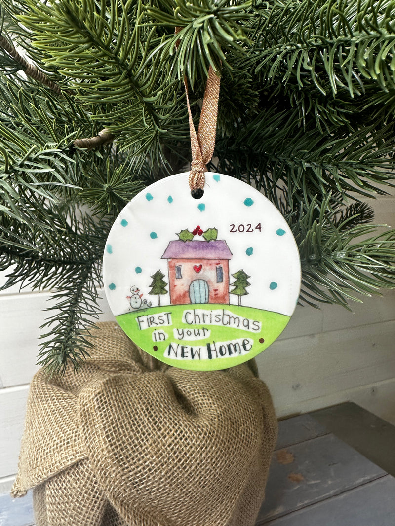 First Christmas in your New Home Ceramic Bauble