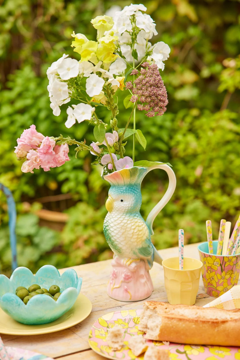 Rice by Rice Bird Ceramic Jug - Mint