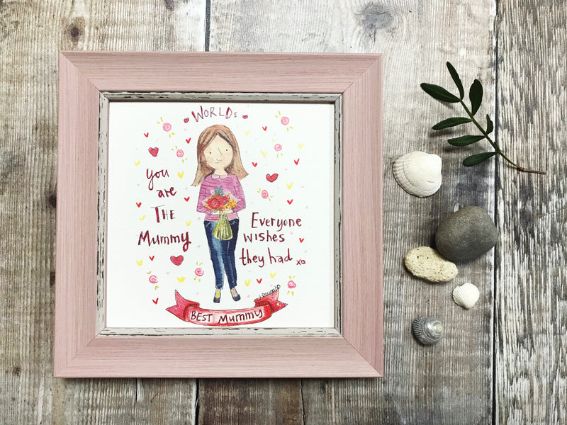 Framed Print "Best Mum" can be personalised