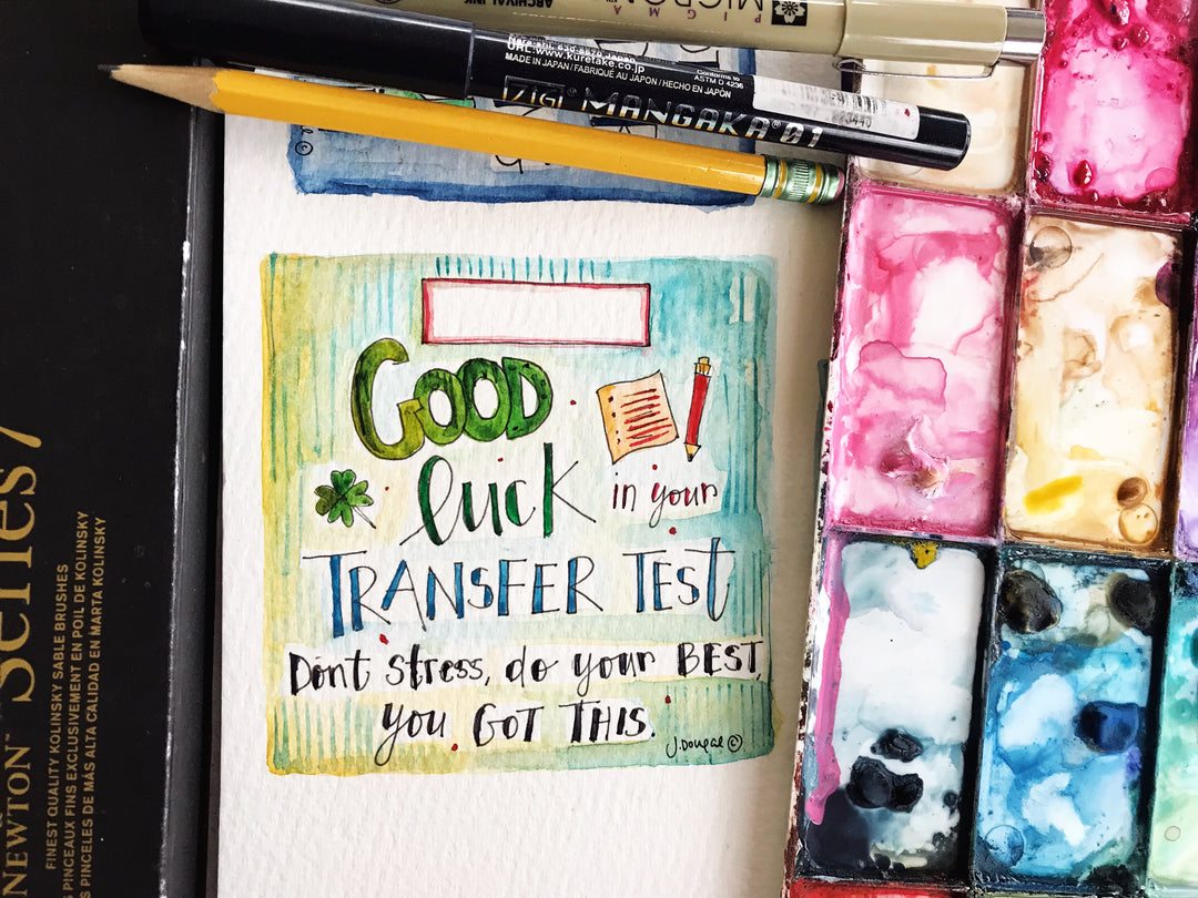 “Good Luck in your Transfer Test” Card - Personalised