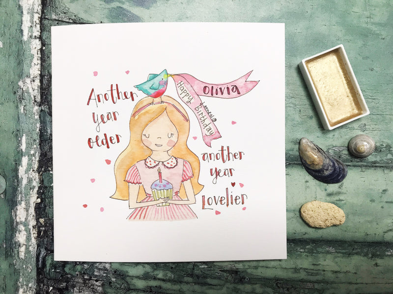 "Another year Older, another year Lovelierl" Card - Personalised