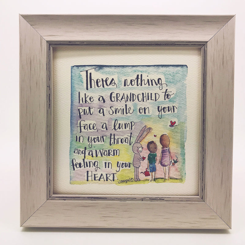 Framed Print "Theres nothing like a grandchild...." can be personalised