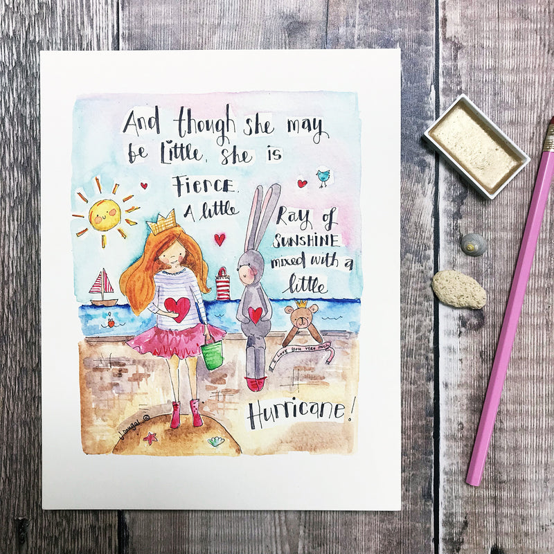 "Little Hurricane" Personalised Print