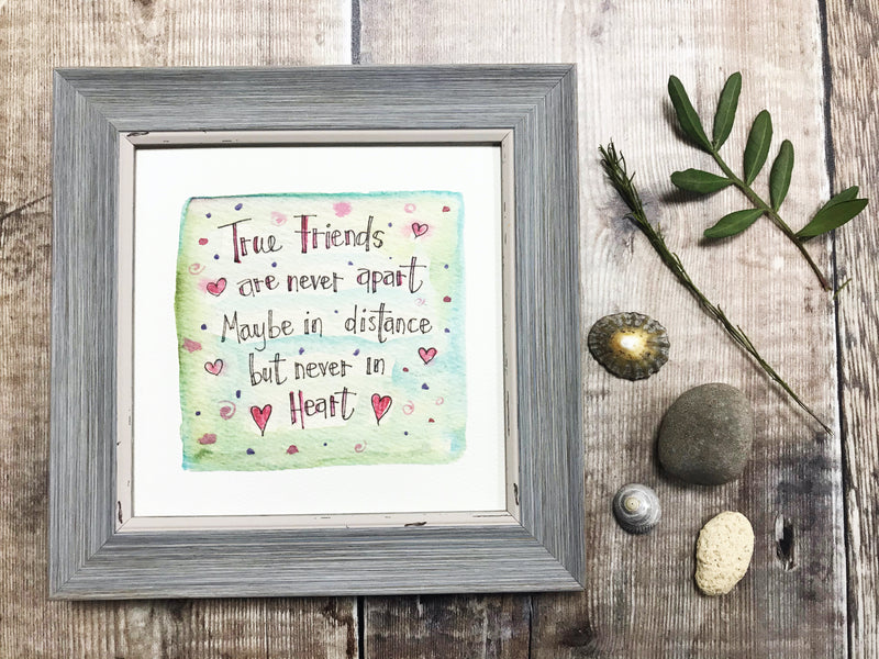 Framed Print "True Friends" can be personalised