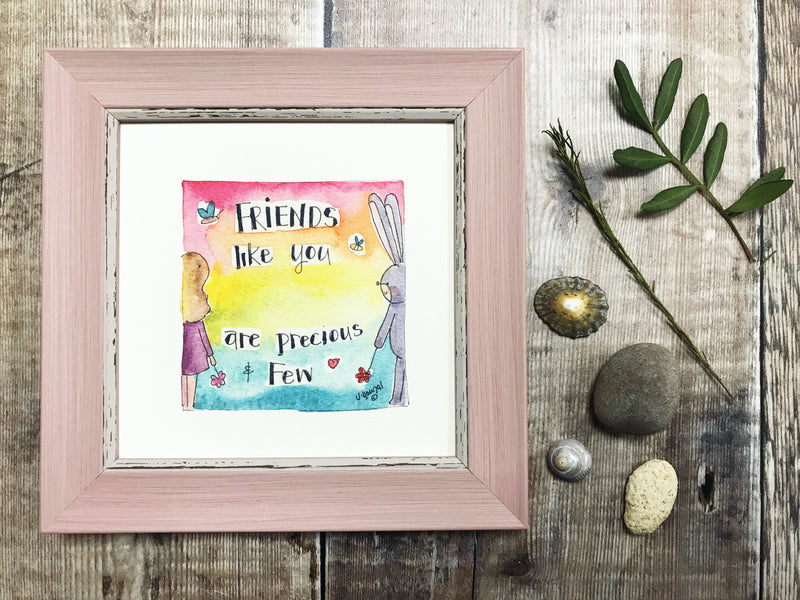 Framed Print "Friends like you" can be personalised
