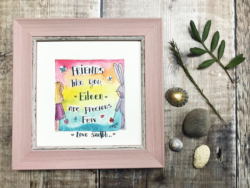 Framed Print "Friends like you" can be personalised