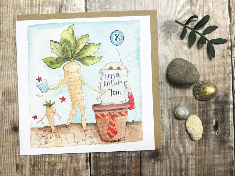 Mandrake and Dobby Birthday Card - Personalised