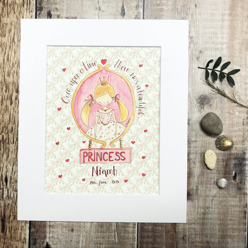 "Once Upon a Princess" Personalised Print