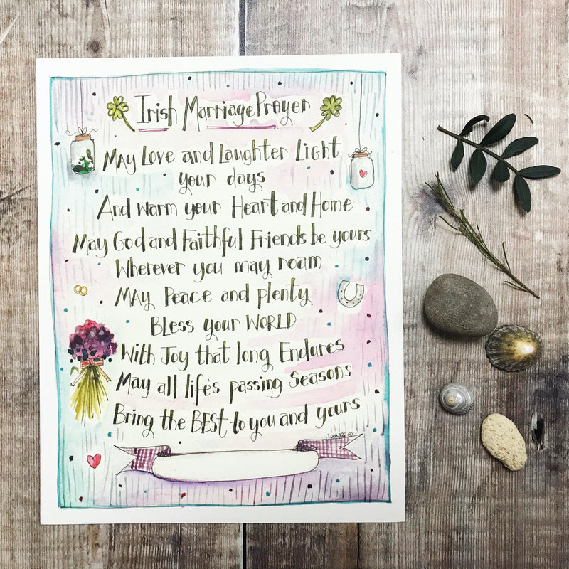 "Irish Marriage Prayer" personalised print