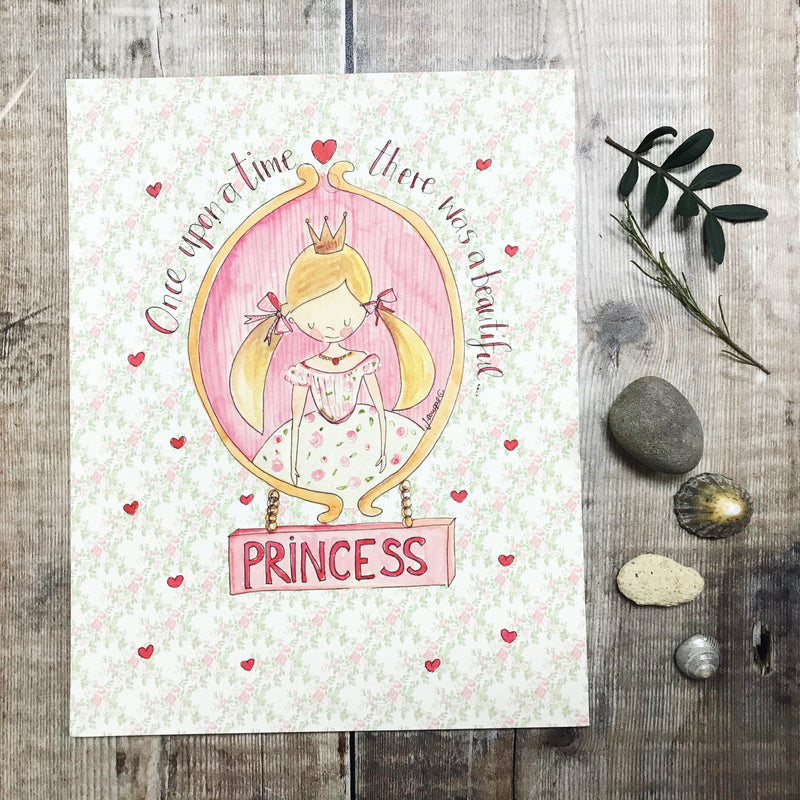 "Once Upon a Princess" Personalised Print