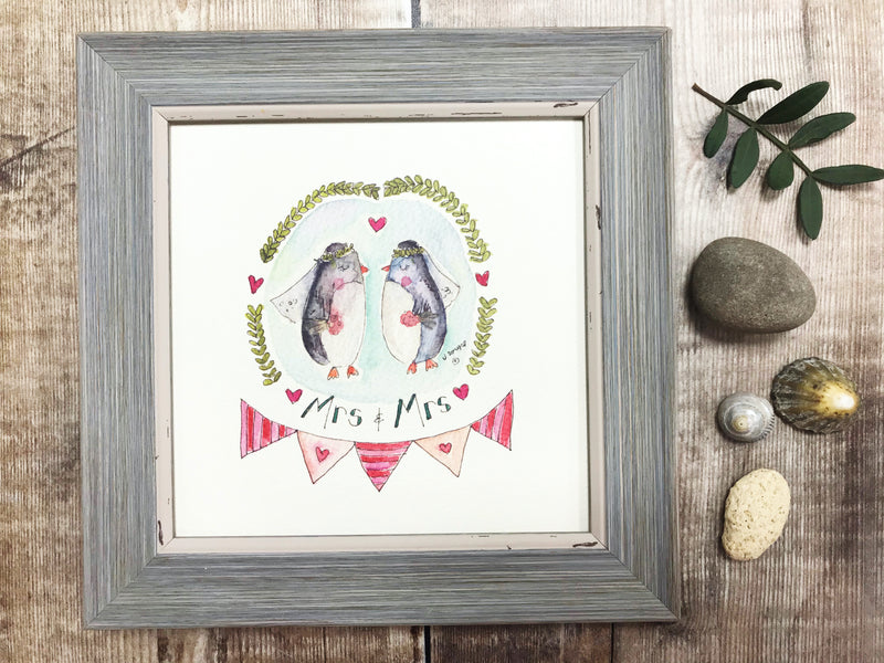 Framed Print "Mrs and Mrs" can be personalised