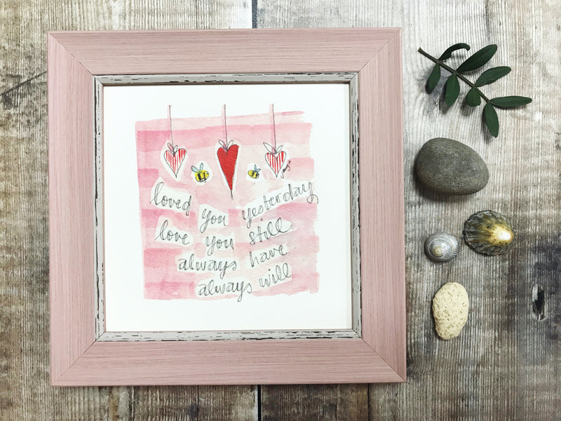 Framed Print "Love you Always" can be personalised