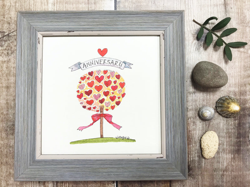Little Framed Print "Anniversary Tree" can be personalised