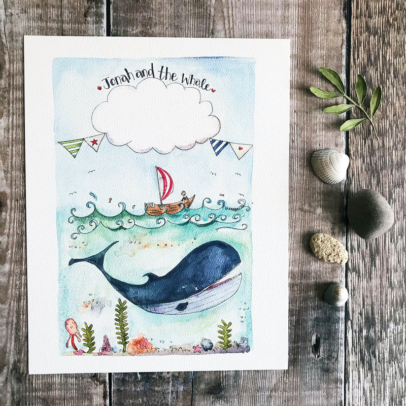 "Jonah and the Whale" Personalised Print