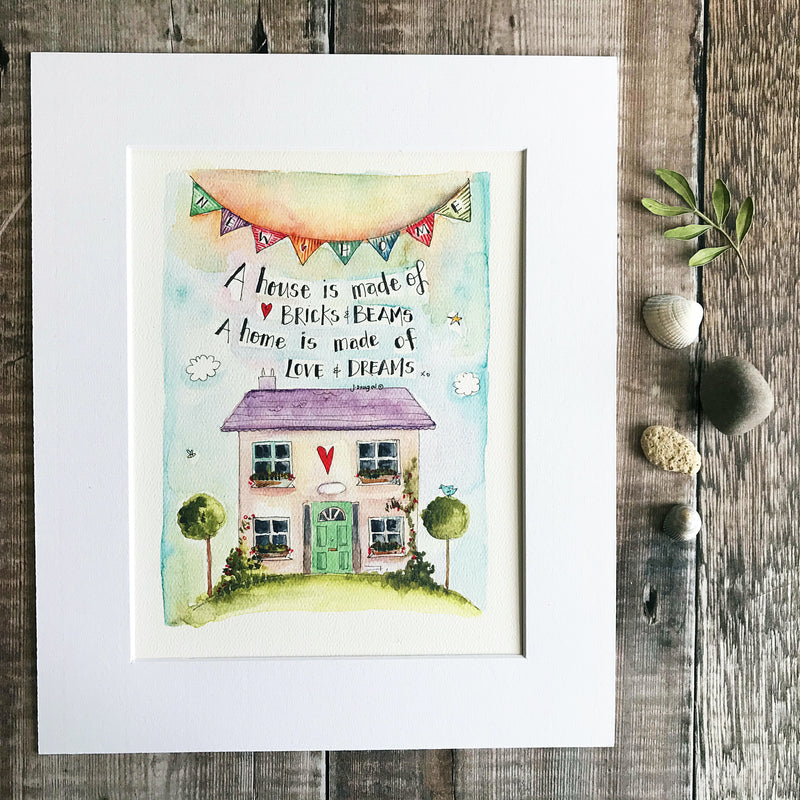 "New Home Bunting" Personalised Print
