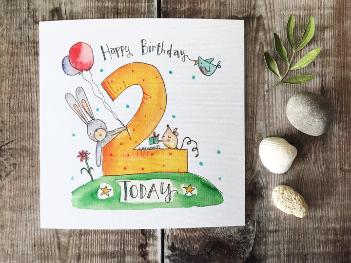 2nd Birthday Card - Personalised