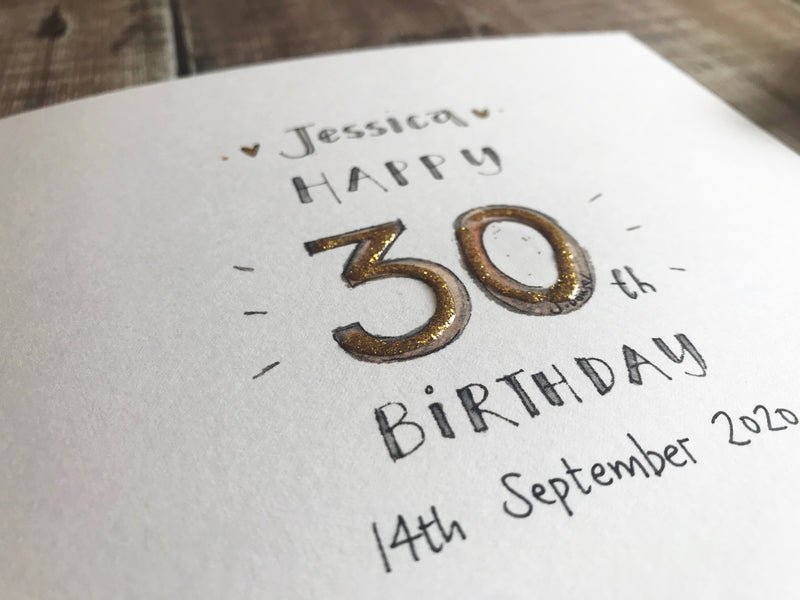 Happy 30th Birthday Card - Personalised