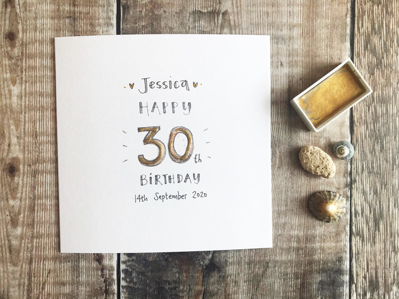 Happy 30th Birthday Card - Personalised