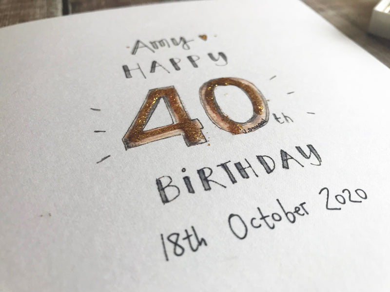 Happy 40th Birthday Card - Personalised