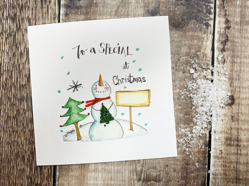 "To a Special........" Christmas Card - Personalised