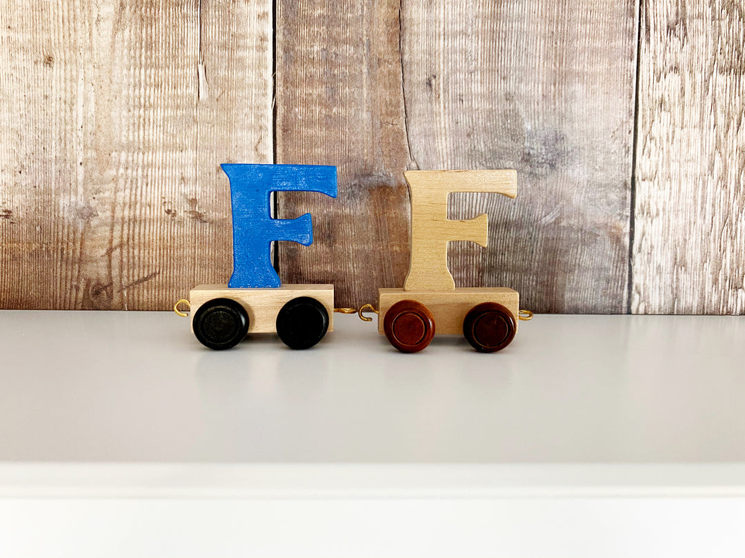 Wooden Train Letter F