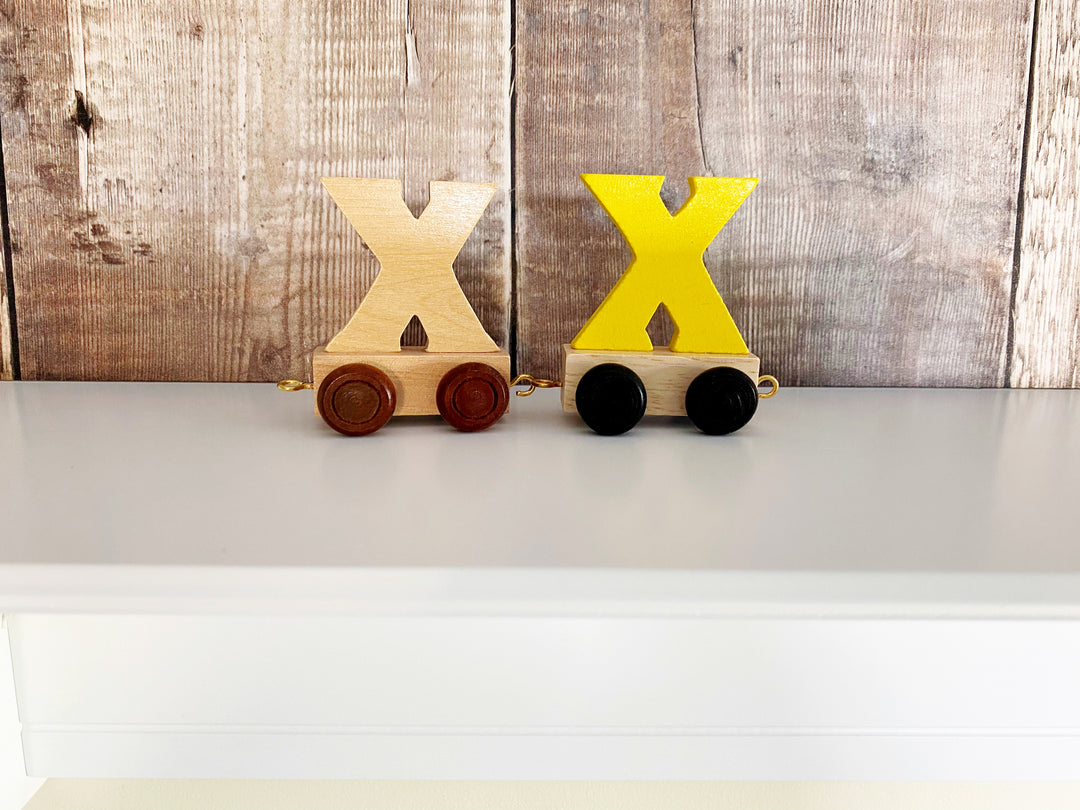 Wooden Train Letter X