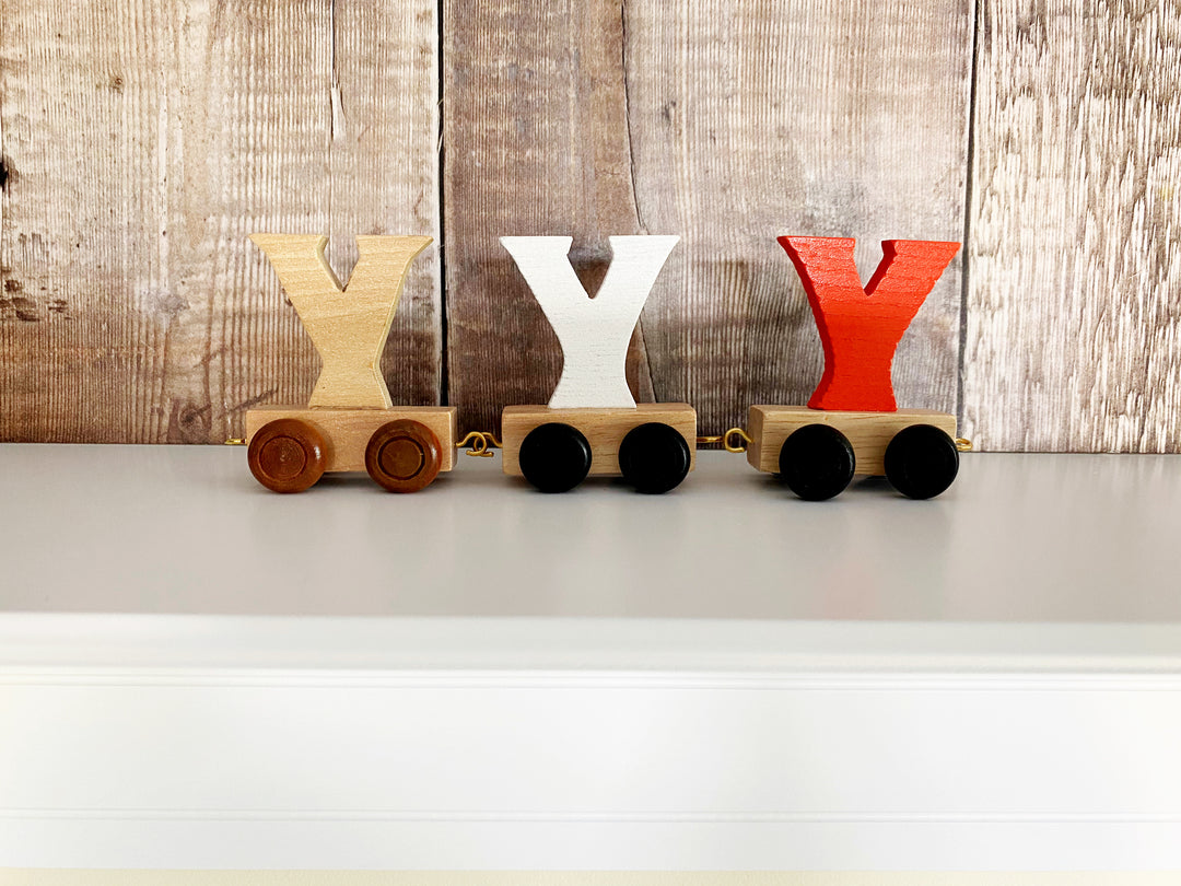 Wooden Train Letter Y