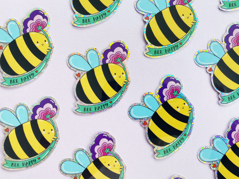 Bee Happy Sticker