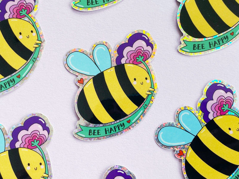 Bee Happy Sticker