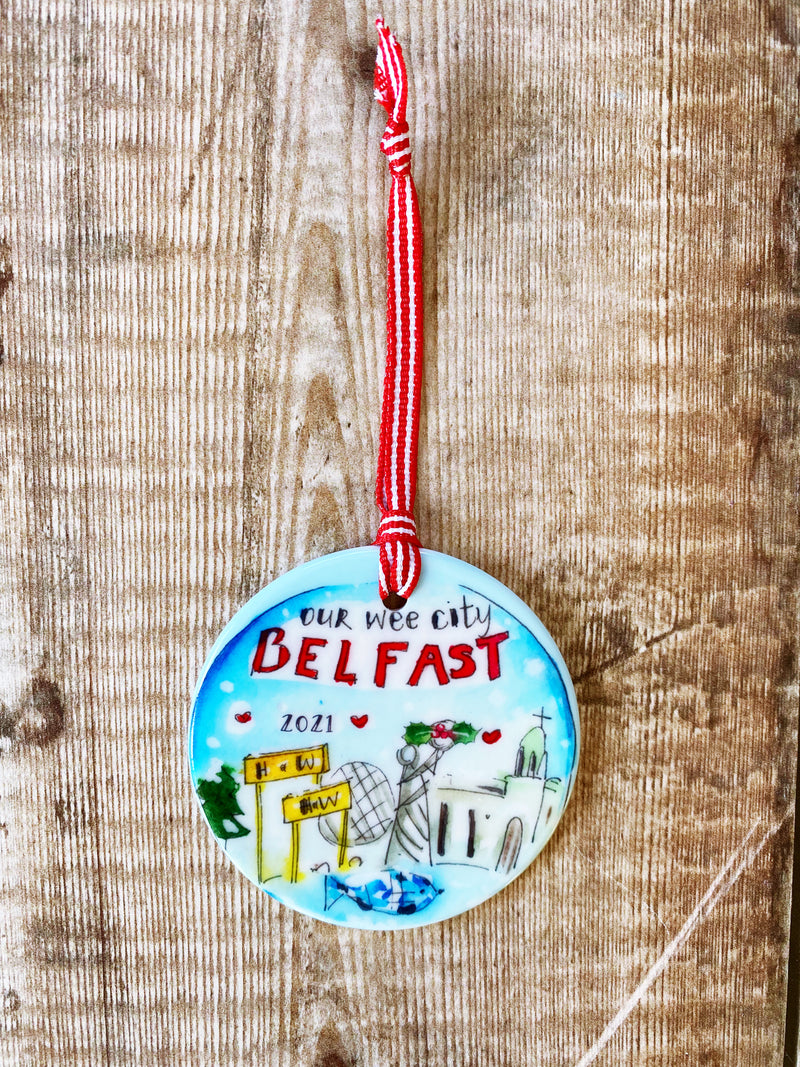 Our Wee City Christmas Ceramic Decoration NOT PERSONALISED