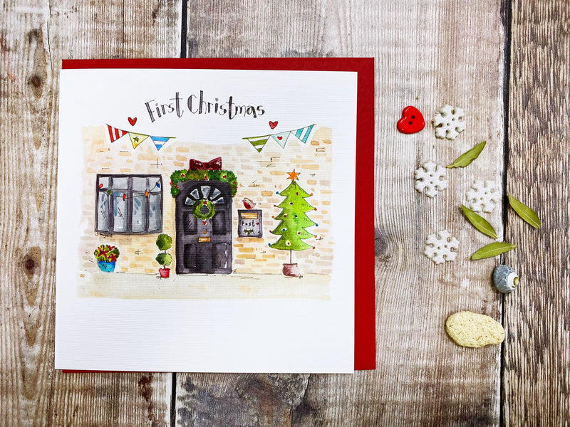 "First Christmas in your New Home address" Christmas Card - Personalised