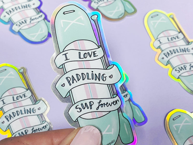 Paddle Board Metallic Sticker