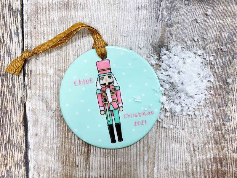 Nutcracker Christmas Ceramic Bauble