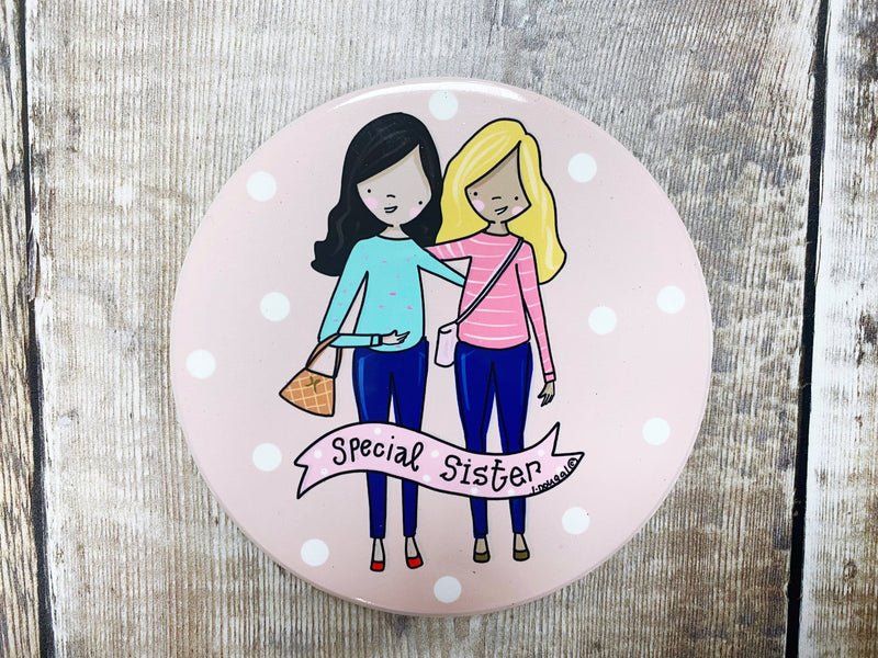 Special Sister Round Ceramic Coaster