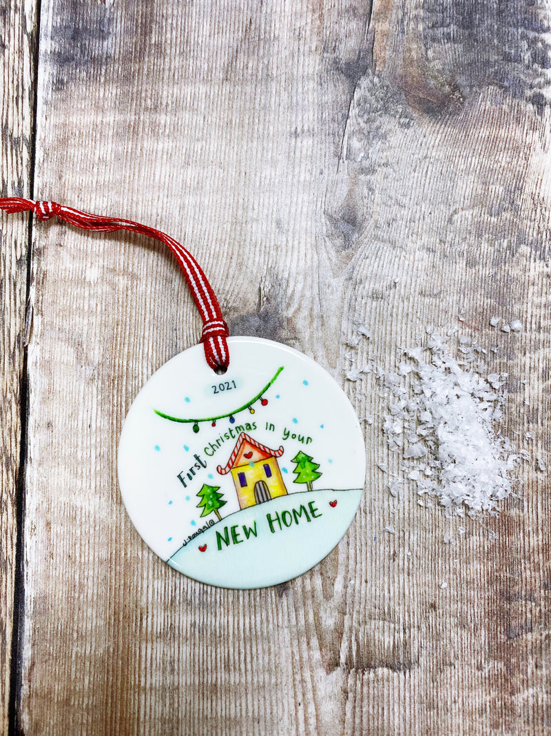 First Christmas in your New Home Ceramic Decoration