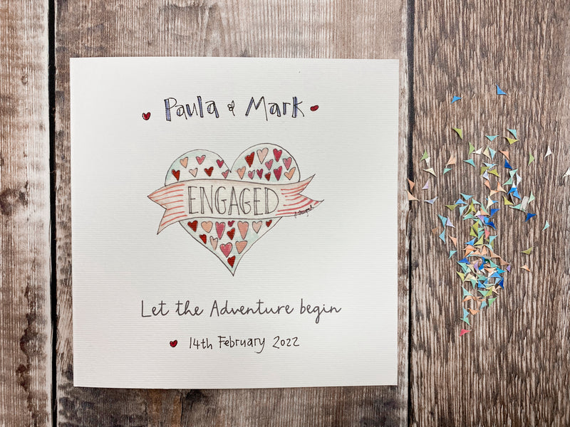 Engagement Heart Card- Personalised