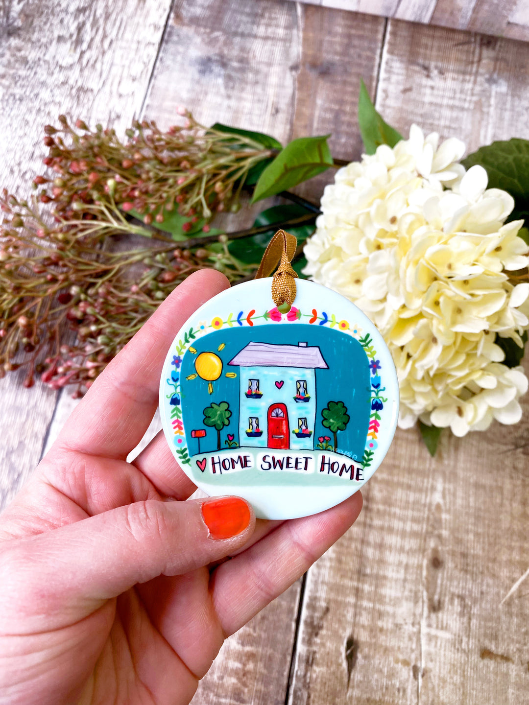 Home Sweet Home Ceramic Hanging Circle