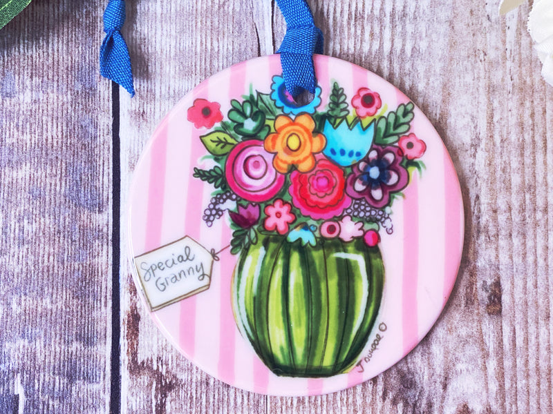 Special Granny Little Ceramic Hanging decoration