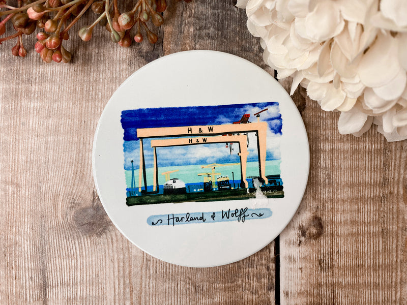 Harland and Wolff Round Ceramic Coaster